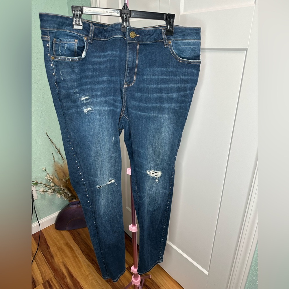William Rast justin timberlake “perfect skinny” distressed plus size 20 EUC